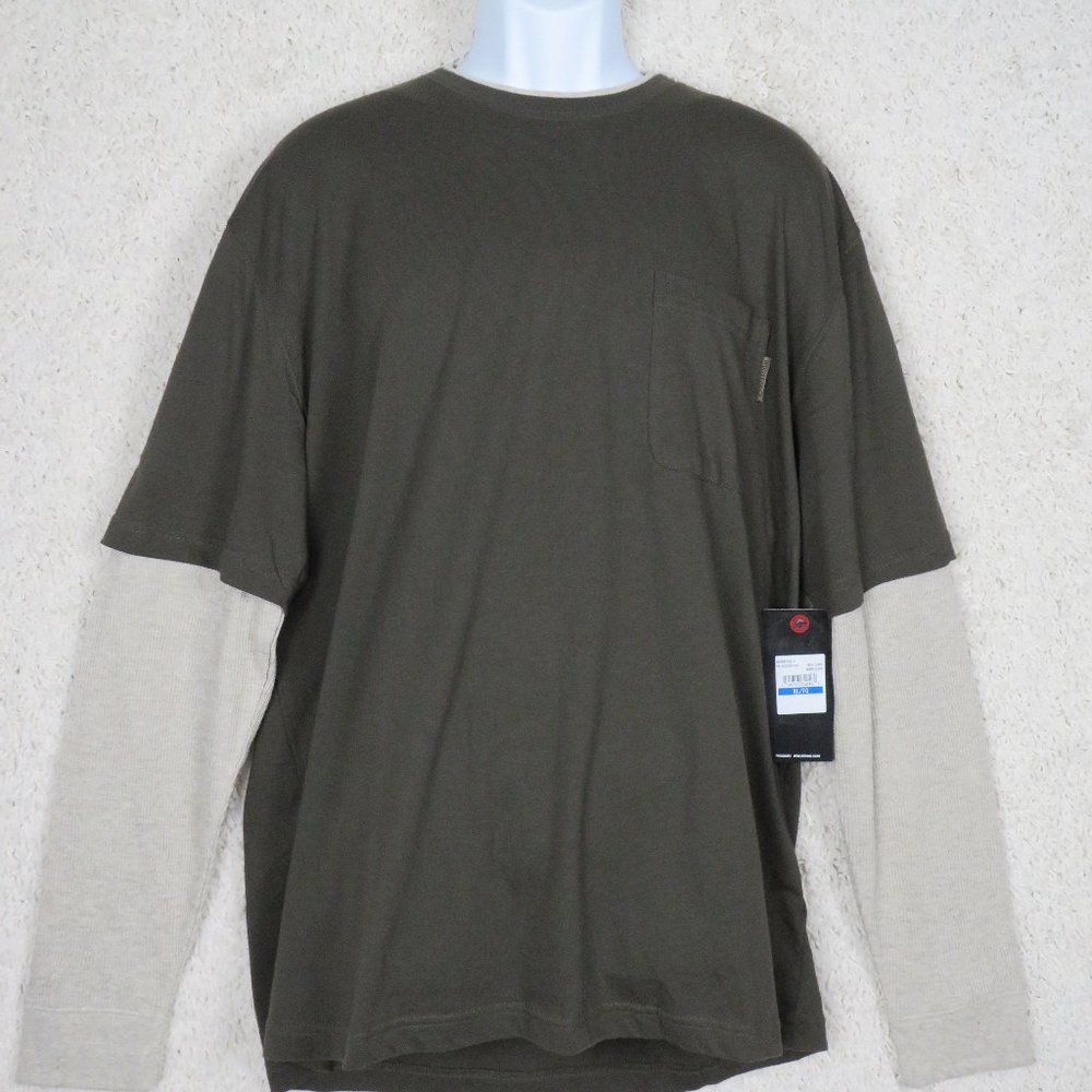 Wolverine* Long Sleeve Pullover‎ 2 Tone Single Chest Pocket Sweater~ Size XL